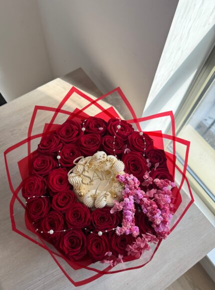 The “She said Yes” Bouquet (with letter initial)